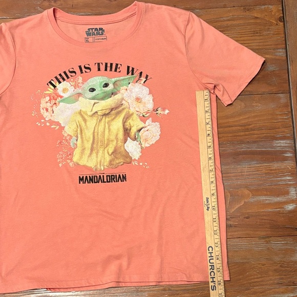 Star Wars Youth  T-Shirt - Orange-Peach Color with Grogu  “Baby Yoda XL - Picture 9 of 9
